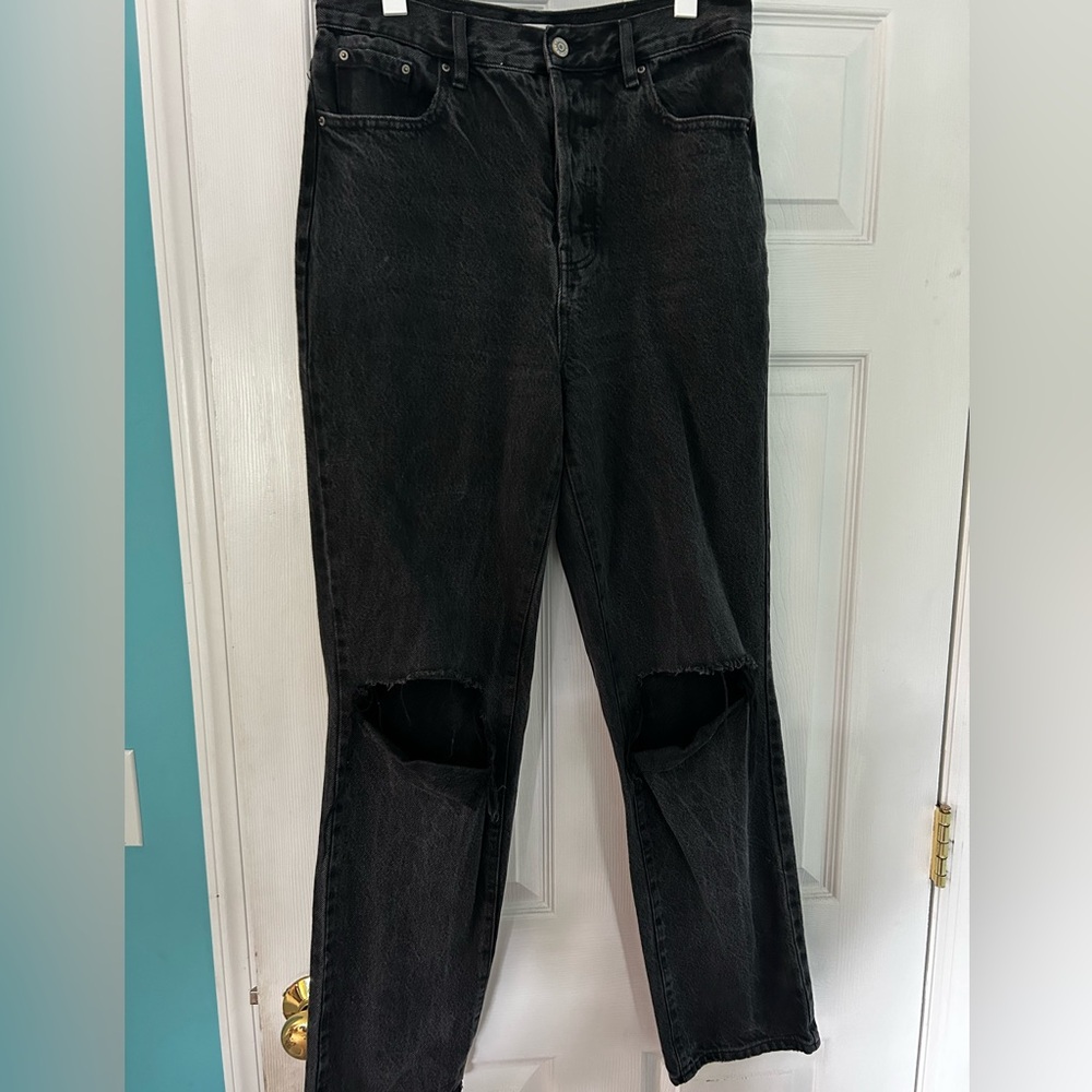Pacsun Black Ripped Dad Jeans